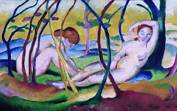 Naakten onder bomen, Franz Marc