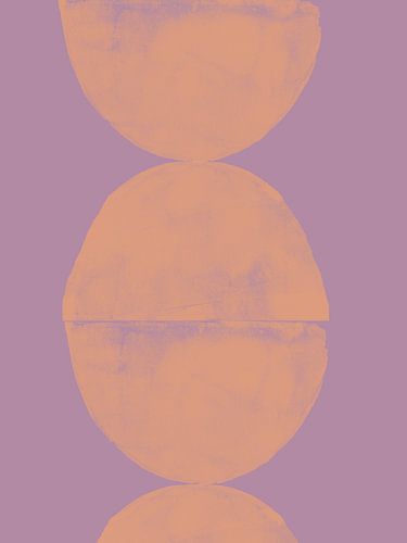 Lila en oker. Vormen. Kleurrijk abstract.