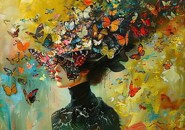 Burst of Colors Silence van Abstract Schilderij
