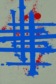 Blaues Gitter von Christian Ovís