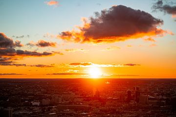 Berlin at sunset from the TV Tower by Leo Schindzielorz