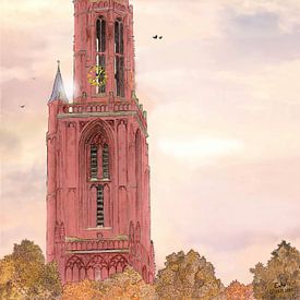 Maastricht, Het Vrijthof, Sint-Janskerk sur Edo Illustrator