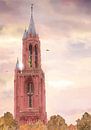 Artwork: Maastricht, Het Vrijthof, Sint-Janskerk van Edo Illustrator thumbnail