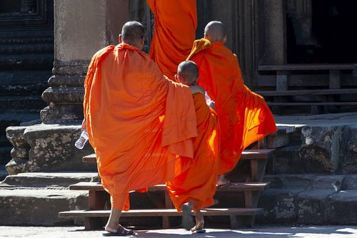 In de rivier van stilte - monniken bij Angkor Wat