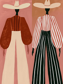 Cowgirl-duo van Art in color