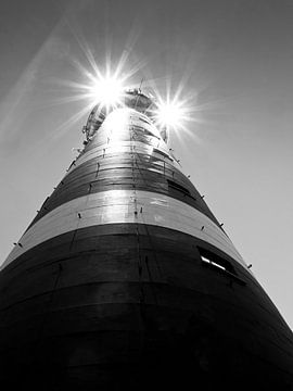 Leuchtturm von Ameland in schwarz-weiß von Rogier Droogsma