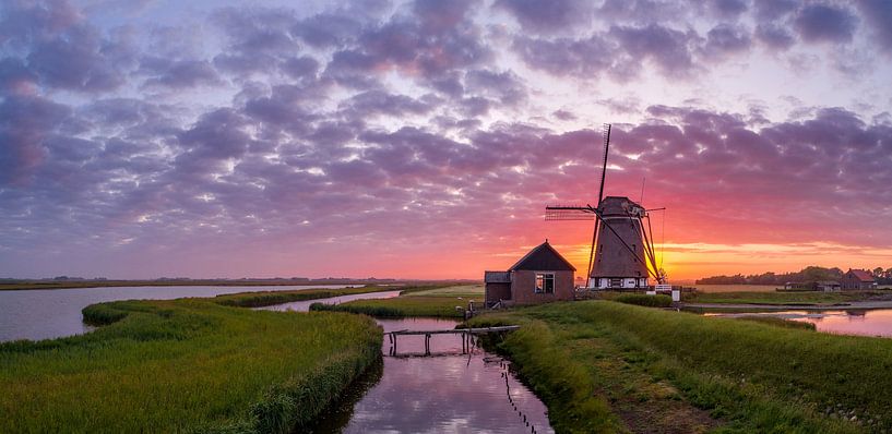 Moulin à vent Het Noorden Texel Coucher de soleil par Texel360Fotografie Richard Heerschap