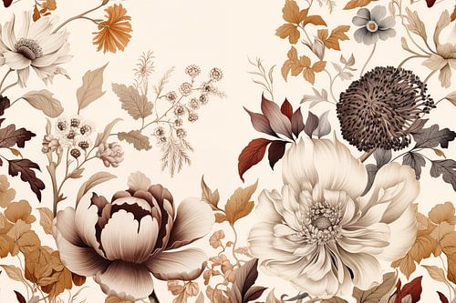 Vintage floral motif