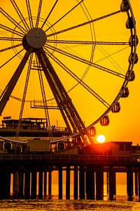 Strand von Scheveningen, Sonnenuntergang
