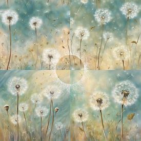 Dandelions in four parts by Greta Lipman