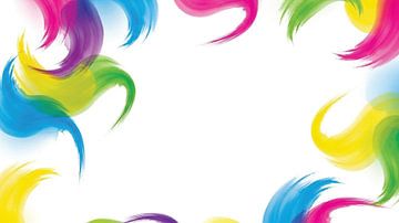 Prismatische rand: Dynamische aquarelpenseelstreken en negatieve ruimte