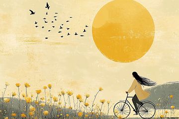 Zonnige Fietstocht langs de Bloemen no.1 van Studio BB