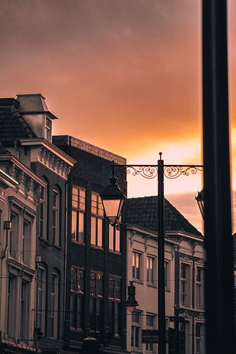 Center of Den Bosch with sunset