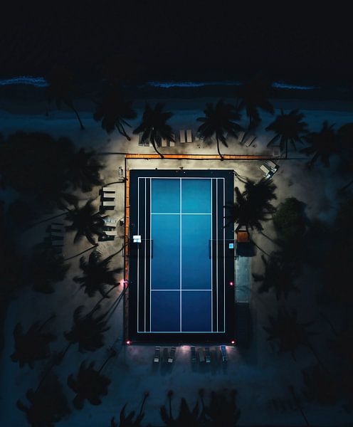 Sportplatz aus der Luft von fernlichtsicht