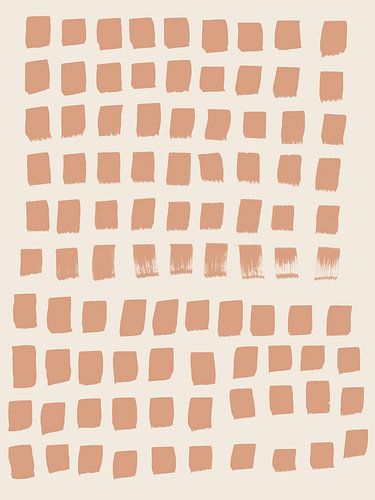 Japandi abstract minimalist pattern in bronze on beige