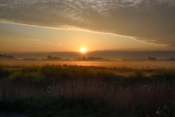 Sonnenaufgang bei Noordermolen in Noorddijk von Fred en Roos van Maurik