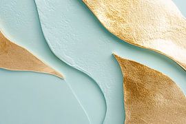 Gold accents on pastel background by Art & Soul Creations