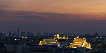 Panorama vanaf de Golden Mount in Bangkok van Walter G. Allgöwer