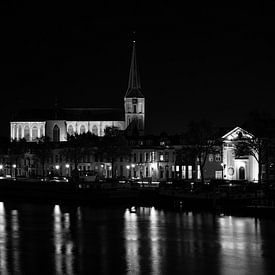 Stadtbild von Kampen in schwarz-weiß von Marcel Runhart