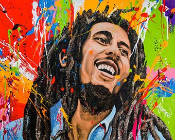 Bob Marley sur Happy Paintings