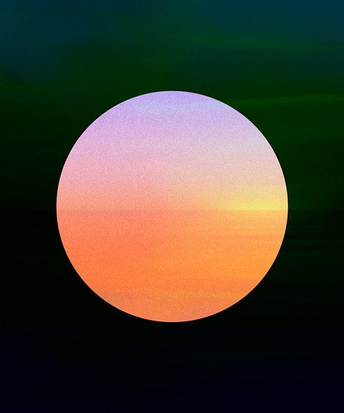 Goldener Mond Warm Ombre von Mad Dog Art