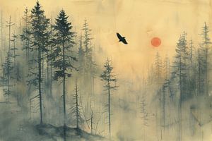 Landschaft im Wabi-Sabi-Stil