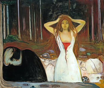 Woman Between Beds