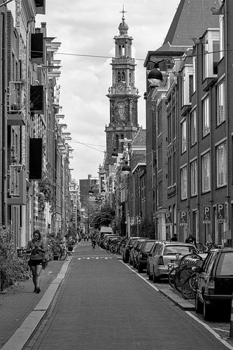 Westerkerk gezien vanuit de Bloemstraat Amsterdam