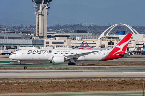L'avion de ligne Qantas Boeing 787-9 Dreamliner.