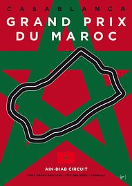 My F1 Casablanca Race Track Minimal Poster by Chungkong Art