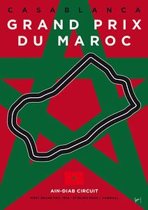 My F1 Casablanca Race Track Minimal Poster van Chungkong Art