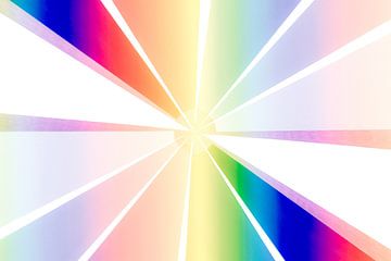 Geometrisch patroon met zachte regenboog kleuren van Lisette Rijkers