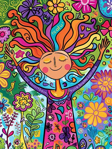 Farbenfrohe Fröhlichkeit malen | Tanz in Farbe