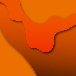 Abstrakte Reliefkunst in warmem Orange (Tangerine Twist) mit 3D-Effekt