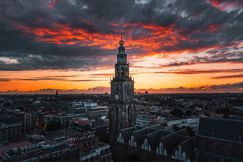 Martini tower Groningen skyline