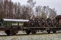 Oude Bierwagon en treinstel met wielen op Station Simpelveld par John Kreukniet Aperçu