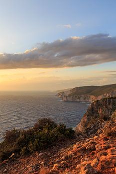 Sonnenuntergang an der Küste der griechischen Insel Zakynthos