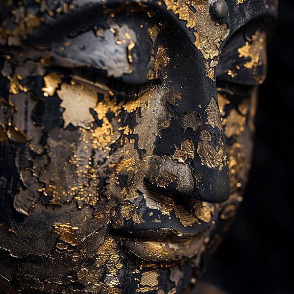 Goldene Weisheit – Zen-Buddha von Poster Art Shop