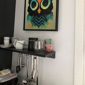 Customer photo: Abstract owl by Bert Nijholt, on canvas