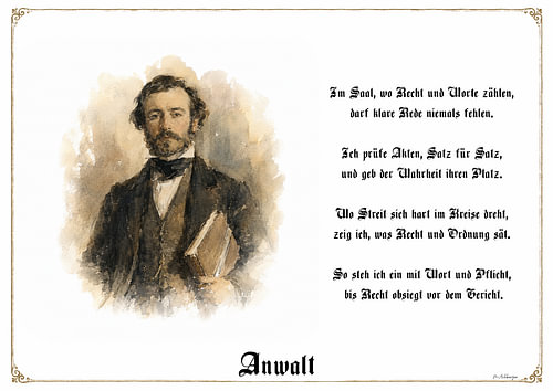 Lawyer – Guild portrait with a poem