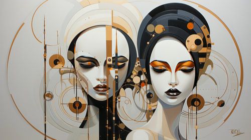 Portret van twee vrouwen 