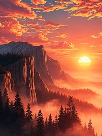 Sonnenuntergang Nebel Natur von Rizal Azhari