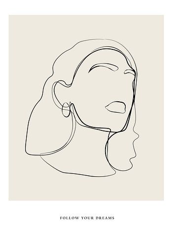 Dessin au trait minimaliste
