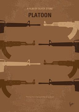 No115 My Platoon minimal movie poster by Chungkong Art