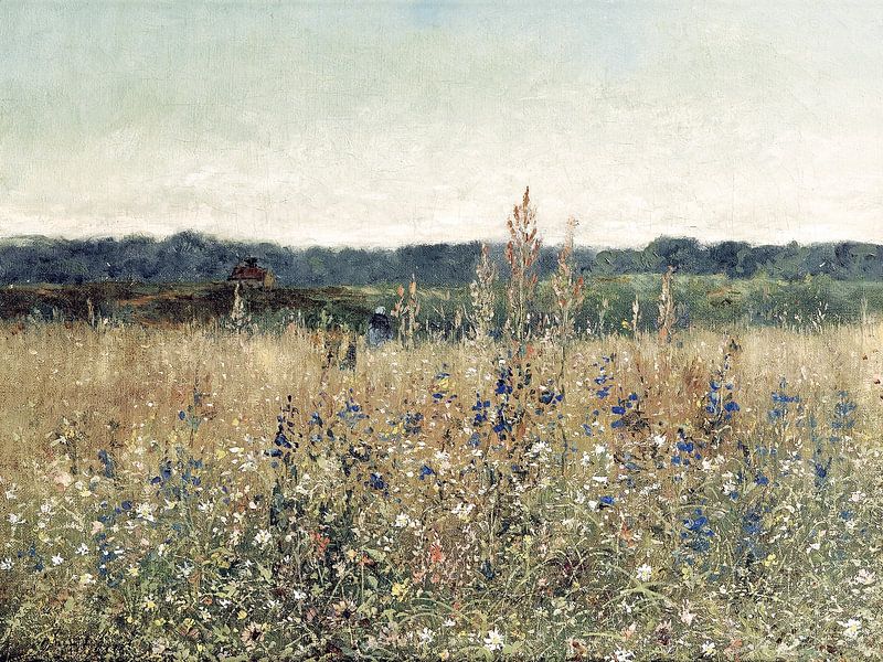 Flower Field Landscape by Apolo Prints