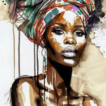 Portret van een Afrikaanse vrouw van Animaflora PicsStock
