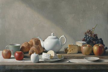 Serene Breakfast Elegance van Kunst Kriebels