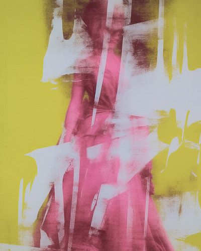 Moderne collage in neon roze