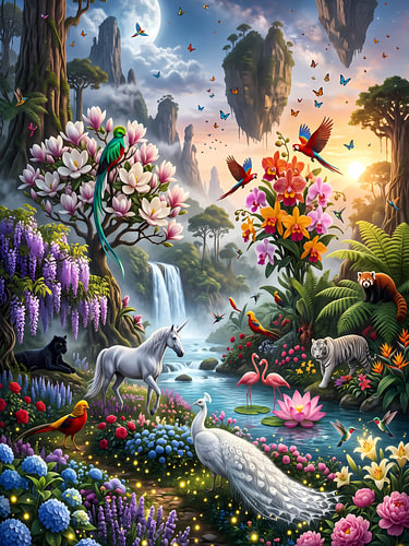 Exotic Birds & Animals, Magical Garden
