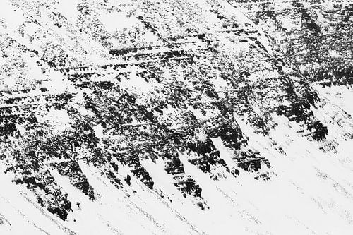 Black and white mountain in Spitsbergen